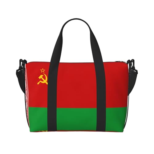 Phayah Weekender-Tasche für Damen, Motiv: Flagge von Belarus, Reisetasche, Übernachtung, Wochenendtasche, Sport, Fitnessstudio, Tragetasche, Crossbody-Tasche von PHAYAH