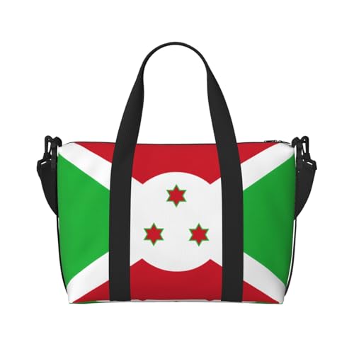 Phayah Weekender-Tasche für Damen, Motiv: Flagge von Burundi, Reisetasche, Übernachtung, Wochenendtasche, Sport, Fitnessstudio, Tragetasche, Crossbody-Tasche Phayah Weekender-Tasche für Damen, Motiv: Flagge von Burundi, Reisetasche, Übernachtung, Wochenendtasche, Sport, Fitnessstudio, Tragetasche, Crossbody-Tasche von PHAYAH