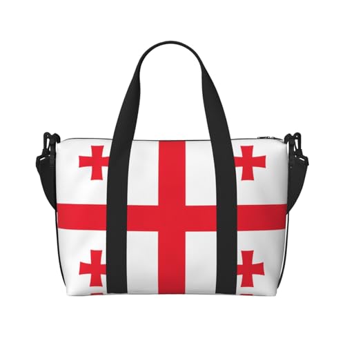 Phayah Weekender-Tasche für Damen, Motiv: Flagge von Georgia, Reisetasche, Übernachtung, Wochenendtasche, Sport, Fitnessstudio, Tragetasche, Crossbody-Tasche von PHAYAH