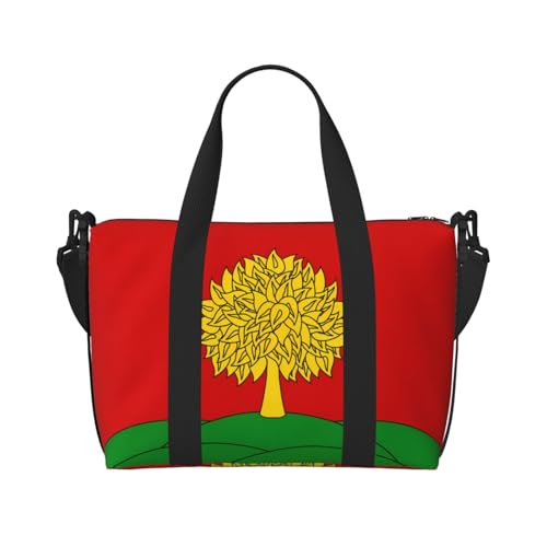 Phayah Weekender-Tasche für Damen, Motiv: Flagge von Lipetsk, Reisetasche, Übernachtung, Wochenende, Sport, Fitnessstudio, Tragetasche, Crossbody-Tasche von PHAYAH