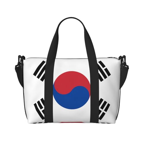 Phayah Wochenendtasche für Damen, Motiv: Flagge der Republik Korea, Reisetasche, Übernachtung, Wochenendtasche, Sport, Fitnessstudio, Tragetasche, Crossbody-Tasche von PHAYAH