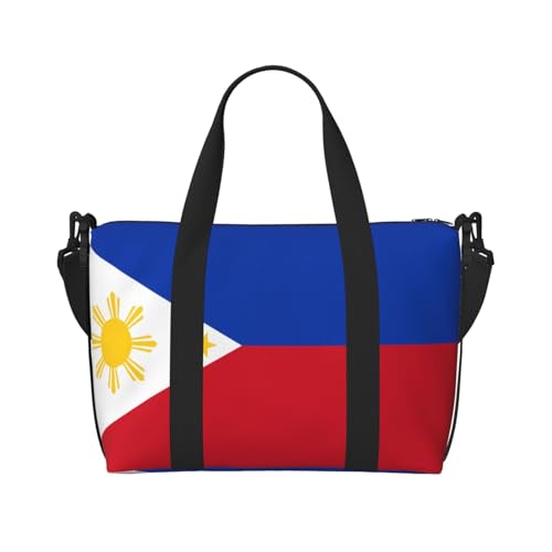 Phayah Wochenendtasche mit philippinischer Flagge für Damen, Reisetasche, Übernachtung, Wochenendtasche, Sport, Fitnessstudio, Tragetasche, Crossbody-Tasche von PHAYAH