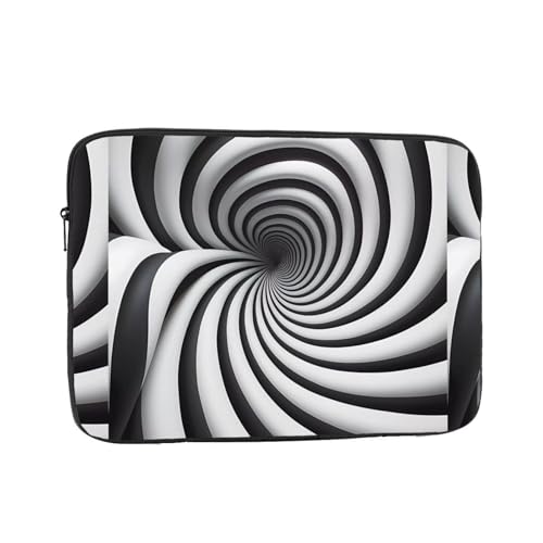 Spiral Optische Täuschung Gif gemusterte Laptop-Hülle 25,4 cm (10 Zoll), stoßfest, für schlanke Notebook-Computertasche, Aktentasche von PHAYAH