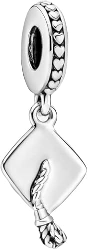 PHCLASY Schulabschluss 2024 Charms Graduation Hat für Frauen 925 Sterling Silber für Armbänder und Halsketten Schmuck Frauen Perlen Geschenk von PHCLASY