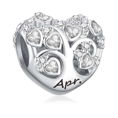 PHCLASY April Geburtsstein Charm Compatible with Pandora Armband Geburtstag für Damen PHCLASY April Geburtsstein Charm Compatible with Pandora Armband Geburtstag für Damen von PHCLASY