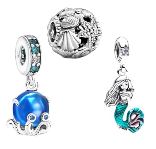 PHCLASY Blau Charms für Armband Anhänger Meerestiere Sommer-Schmuck Holiday Gifts 3-teiliges Set von PHCLASY