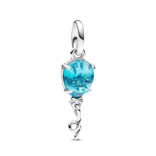 PHCLASY Blauer Murano-Glas Ballon Charms Christmas Kompatibel for Armband und Halskette 925 Sterling Silber Bead Charm Christmas Charms für Damen von PHCLASY