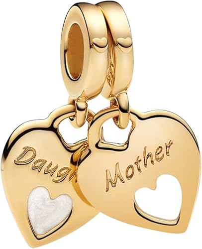 PHCLASY Gold Mutter und Tochter Charm Kompatibel für Armbänder Halsketten und europäische Schlange für Frauen Muttertag Schmuck Geschenk von PHCLASY