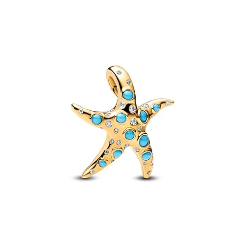 PHCLASY Gold Starfish Charms Kompatibilität für Europas Armband Anhänger für Damen von PHCLASY