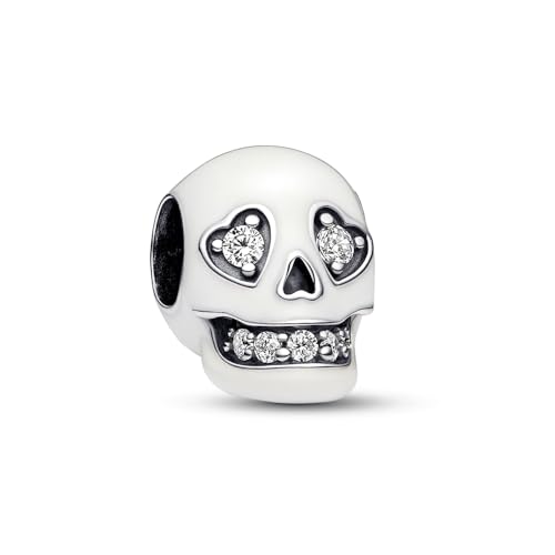 PHCLASY Halloween Glow-in-the-dark Sparkling Skull Charm Anhänger für Damen 925 Sterling Silber Bead Charm Kompatibilität für Europas Armband PHCLASY Halloween Glow-in-the-dark Sparkling Skull Charm Anhänger für Damen 925 Sterling Silber Bead Charm Kompatibilität für Europas Armband von PHCLASY