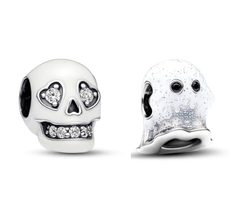 PHCLASY Halloween Set Charms Anhänger für Damen 925 Sterling Silber Weihnachten Bead Charm Kompatibilität für Europas Armband von PHCLASY