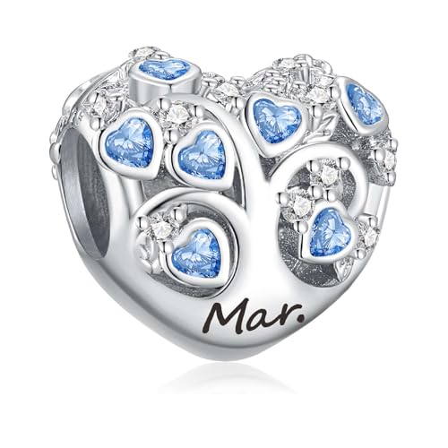 PHCLASY März Geburtsstein Charm Compatible with Pandora Armband Geburtstag für Damen von PHCLASY