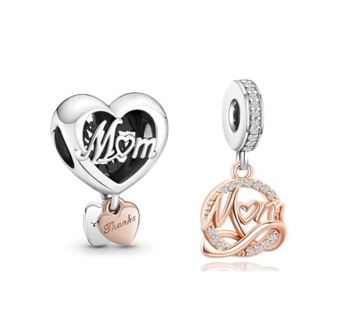 PHCLASY Muttertag Set Charm Kompatibel für Armbänder Halsketten und europäische Schlange für Frauen Muttertag Schmuck Geschenk PHCLASY Muttertag Set Charm Kompatibel für Armbänder Halsketten und europäische Schlange für Frauen Muttertag Schmuck Geschenk von PHCLASY