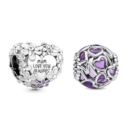 PHCLASY Muttertag Set Charm Kompatibel für Armbänder Halsketten und europäische Schlange für Frauen Muttertag Schmuck Geschenk von PHCLASY