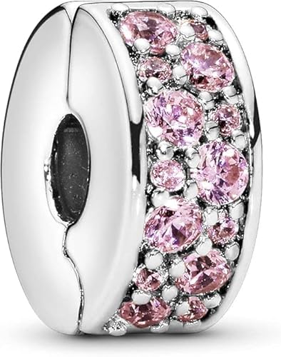 PHCLASY Pink Clip Charms Kompatibilität für Europas Armband Anhänger für Damen von PHCLASY