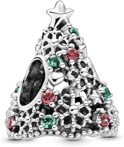 PHCLASY Weihnachtsbaum Charm Kompatibel for Europas Armband und Halskette 925 Sterling Silber Bead Charm Christmas Charms für Damen von PHCLASY