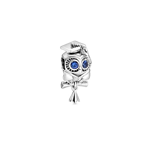 PHCLASY Owl 2025 Graduation Charms für Frauen 925 Sterling Silber für Armbänder und Halsketten Schmuck Frauen Perlen Geschenk von PHCLASY