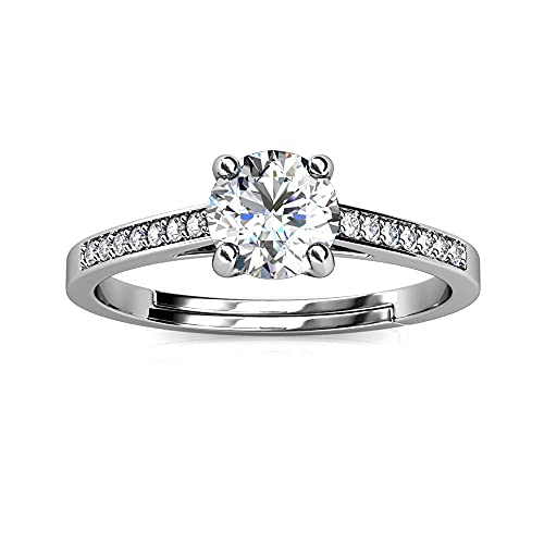 PHENIOTACE Damen Trauringe Solide Silber 925 Solitär Moissanit Diamant Hochzeitsring Verlobungsring Promise Ringe Offener Ring 1,0ct PHENIOTACE Damen Trauringe Solide Silber 925 Solitär Moissanit Diamant Hochzeitsring Verlobungsring Promise Ringe Offener Ring 1,0ct von PHENIOTACE