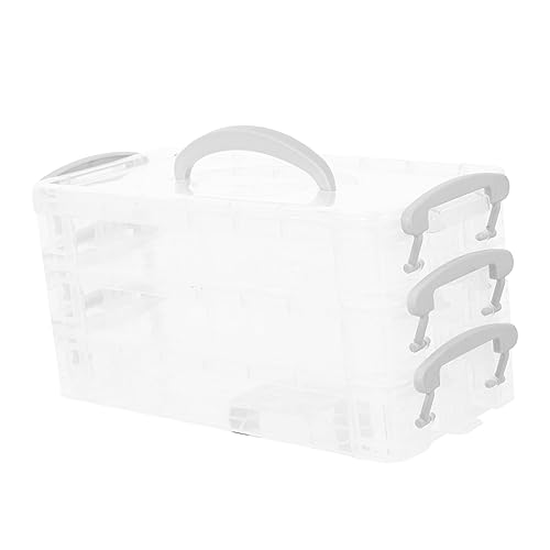 PHENOFICE Stapelbare Federmäppchen Aus Pp-Material Dreilagige Schreibwarenbox Aquarell-stiftehalter Organizer Für Stifte Bleistifte Und Kleine Schreibtischartikel Tragbar Und Praktisch von PHENOFICE