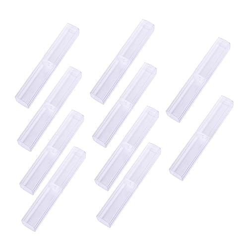 PHENOFICE 10stücke Klares Stifteetui Aus Kunststoff Transparente Bleistiftbox Als Geschenkbox Und Aufbewahrungsbox Für Stifte Kugelschreiber Und Pinsel von PHENOFICE