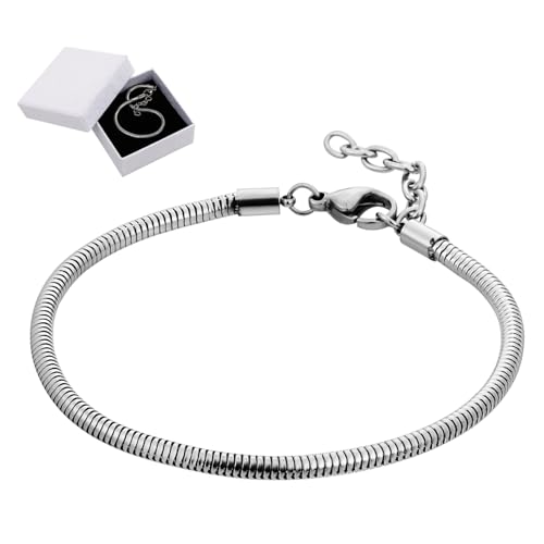 PHENOFICE 1Satz Schlangenarmband Verstellbare Kette Unisex Design für Männer und Frauen für Valentinstag Geschenkbox von PHENOFICE
