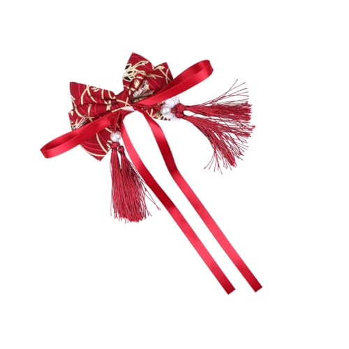 PHENOFICE Deko Kopfschmuck Im Chinesischen Stil Für Neujahrsgruß Mit Schleife Und Quaste Einfach Zu Tragen Langlebiges Material von PHENOFICE