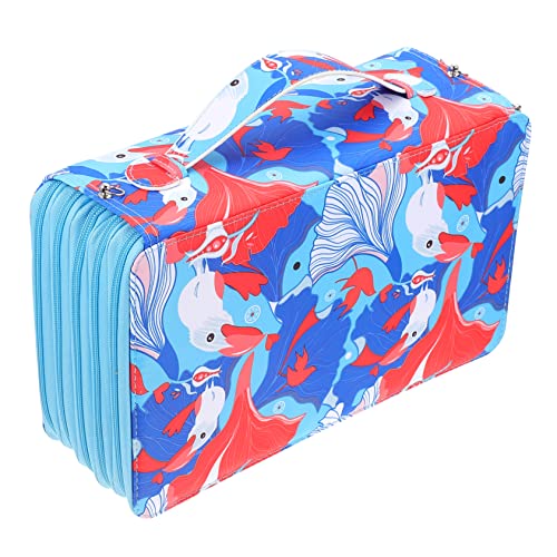 PHENOFICE Bleistift Lagerung Pouch Multilayer Tragbare Schreibwaren Tasche Griff Bleistift Aufbewahrungstasche Für Buntstifte Und Gelstifte von PHENOFICE