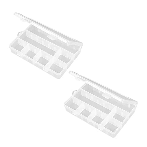 PHENOFICE 2er-Box Schreibwaren-Box Tragbarer Stifthalter Ohrring-aufbewahrungsorganisator Malpinselhalter Schreibwarenhalter Behälter Für Aquarellstifte Klares Federmäppchen Weiß Plastik von PHENOFICE