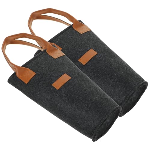 PHENOFICE 2stücke Filztaschen Für Weinflaschen Wiederverwendbare Tragetaschen Mit Ledergriff Elegantes Design Für Partys Und Hochwertige Weintaschen Für Sichere Aufbewahrung Und von PHENOFICE