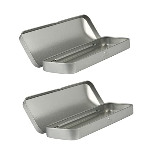 PHENOFICE 2stücke Haushalts Bleistiftboxen Mehrzweck Stift Organizer Weißblech Stiftbehälter Aufbewahrungsboxen Für Schreibwaren Mit Deckel von PHENOFICE