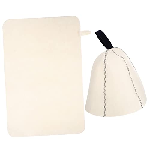 PHENOFICE 3 Sätze Saunahut aus Filz Nachtmütze Banja-Kappe Badezimmerfrauenhut Saunamütze für Damen Filzsaunamütze Haarkappe atmungsaktiver Saunahut Saunakappen für das Badezimmer gefühlt von PHENOFICE