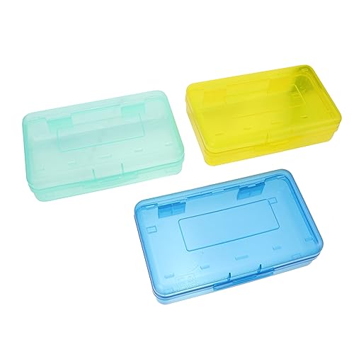 PHENOFICE 3St Mäppchen schreibwaren Stifteetui baubleistifte Children briefpapier Büromaterial-Organizer durchscheinender Bleistift Malstifte Bleistiftbehälter aus Kunststoff Schülerbedarf von PHENOFICE