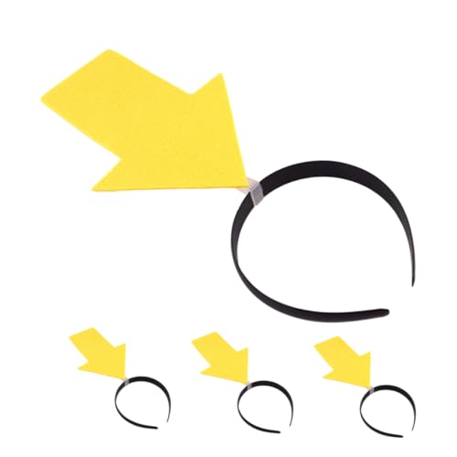 PHENOFICE 4-teiliges Stirnband Mit Pfeilspitze Unten Kreatives Haarband Für Partys Cosplay Gelb von PHENOFICE