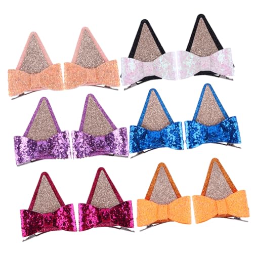 PHENOFICE 6paare Haarspangen Für Mädchen Mit Schleife Haarnadeln Für Dickes Haar Kleine Haarspangen Glitzer-haarschmuck Für Frauen Haarschmuck Für Viele Anlässe von PHENOFICE