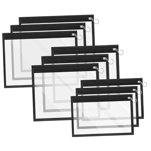 PHENOFICE 9st ，，，， Durchsichtige Stifttaschen Mehrzweck-stifttaschen Etui Klare Stifthalter Aufbewahrungstasche Für Stifte Aufbewahrungstaschen Für Stifte PVC von PHENOFICE