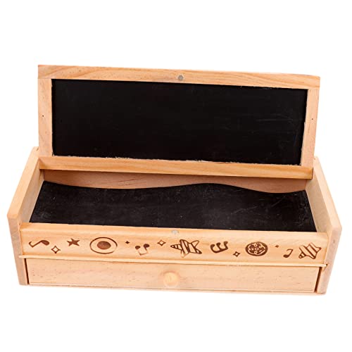 PHENOFICE Holzetui Für Schüler Mit Doppellagiger Konstruktion Aufbewahrungsbox Für Stifte Und Bleistifte Aus Holz Organisches Stiftetui Mit Großem Fassungsvermögen von PHENOFICE