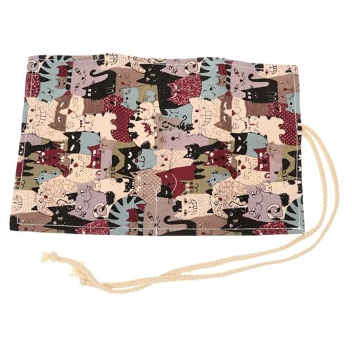 PHENOFICE Buntstiftmäppchen Mit Großem Fassungsvermögen Stiftebox Aus Canvas Stifte-Organizer Mit Elastischen Schlitzen Aufbewahrungstasche Für Gelstifte Und Kugelschreiber von PHENOFICE