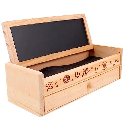 PHENOFICE Federmäppchen Aus Holz Doppelstöckig Große Kapazität Schreibwaren-Organizer Tragbare Stiftebox Für Stifte Und Bleistifte von PHENOFICE