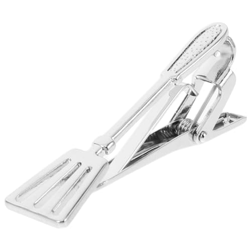 PHENOFICE Krawattenklammer: Klassische Krawattenklammer für Herren in Turner-Form – Krawattenhalter aus gebürstetem Metall für formelle Anlässe, Geschäftstreffen und den Alltag von PHENOFICE