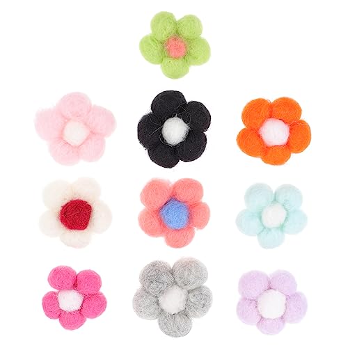 PHENOFICE Künstliche Blumen Aus Filz Blumen-dekore Haarband Für Jungen Und Mädchen Blumen Kopfschmuck- 10-teiliges Set Schmuck Brosche Haarnadel-Accessoire von PHENOFICE