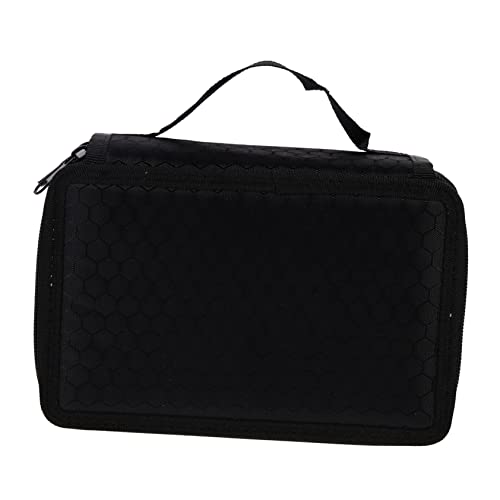 PHENOFICE Mäppchen Stift aufbewahrung kugelschreiberständer Zeichenstift-Tasche kassenrollen Buntstift Bleistifthalter Hersteller Veranstalter abriebfester Bleistiftbeutel Oxford-Stoff Black von PHENOFICE