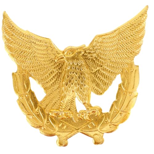 PHENOFICE Metal Badge Pin für Sicherheitsuniformen Großer Adler Langlebiges Zinklegierungsmaterial Polierte Oberfläche Professionelle Kopfbedeckung Dekoration für Kostüme und Partys von PHENOFICE