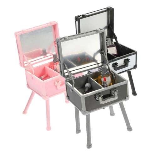 PHENOFICE 3-teilige Miniatur-schminkbox Simulation Lippenstift Parfüm Dekoratives Ornament Für Puppenhaus Und Schreibtisch-Dekoration von PHENOFICE