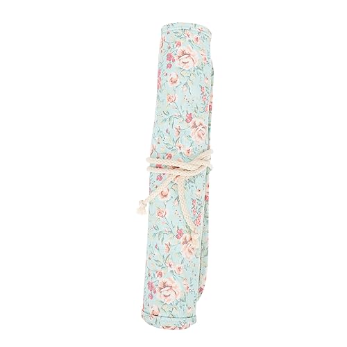 PHENOFICE Rollen Pinseltasche Farbstifttasche Schreibwarenhalter Pinseletui Tasche für Pinsel pinselaufbewarung pinselaufbewahrungen Pinsel-Organizer Tasche für Aquarellstifte Stoff Rosa von PHENOFICE