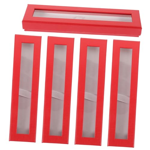 PHENOFICE 5-teilige Leere Stift-geschenkbox Aus Papier Mit Transparentem Fenster Verpackungsbox Für Bleistifte Und Kugelschreiber von PHENOFICE