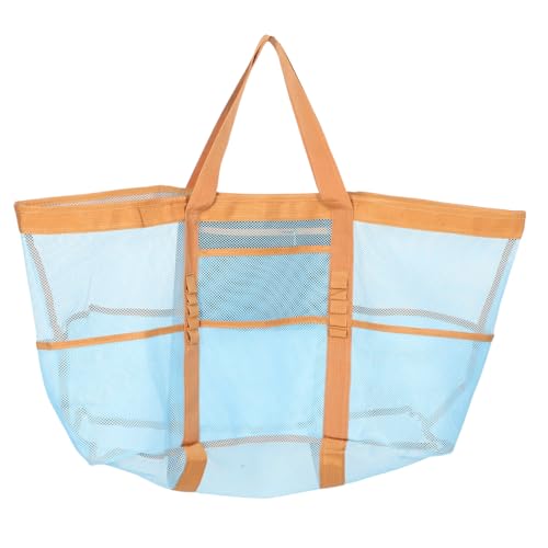 PHENOFICE Strandtasche: Netz-Strandtasche mit Schultergurt – faltbarer und wiederverwendbarer sanddichter Organizer für Damen – für Schwimmreisen und Urlaub von PHENOFICE