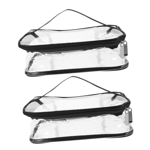 PHENOFICE 2stücke Transparente Kosmetiktasche Aus PVC Reise-Organizer Für Haar Und Nagelzubehör Durchsichtige Aufbewahrungstasche Für Beauty-Produkte von PHENOFICE