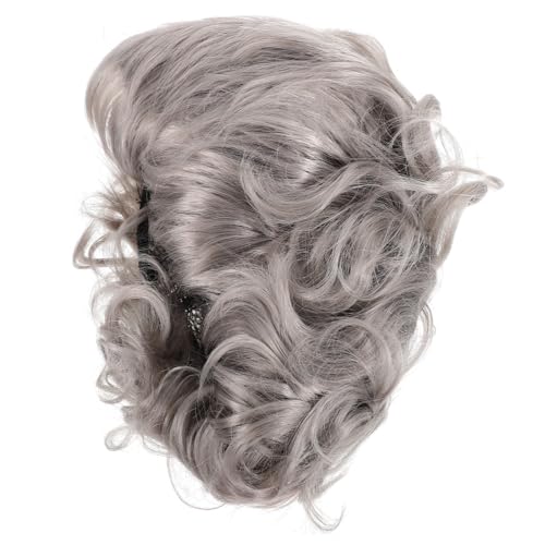 PHENOFICE Großmutter Perücke Cosplay Zubehör Weiße Kurzhaar-perücke Für Damen Für Halloween Karneval Kostümparty Bequem Und Einfach Zu Tragen von PHENOFICE