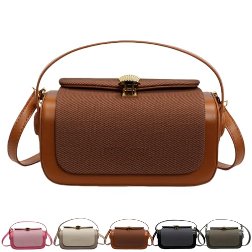 PHFDQKG Bunte Umhängetasche mit Klappe, strukturierte PU-Umhängetasche, exquisite Mini-Tasche, stilvoll und schlicht von PHFDQKG