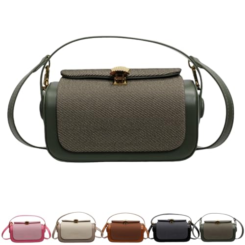PHFDQKG Bunte Umhängetasche mit Klappe, strukturierte PU-Umhängetasche, exquisite Mini-Tasche, stilvoll und schlicht von PHFDQKG